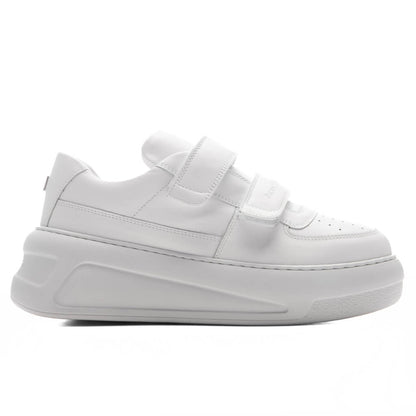 Velcro Strap Platform Sneakers - Optic White