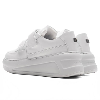 Velcro Strap Platform Sneakers - Optic White