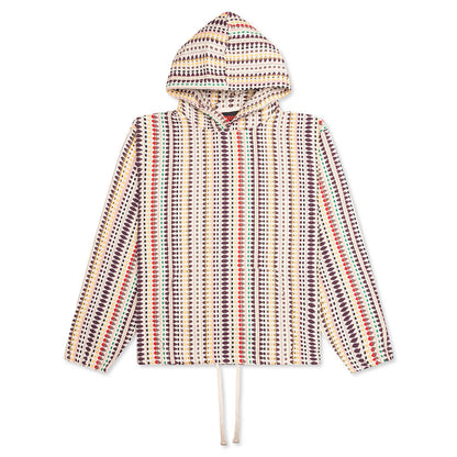 Stitch Poncho Hoodie - Ecru