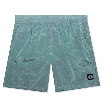 Nylon Metal Swim Trunks B0943 - Aqua