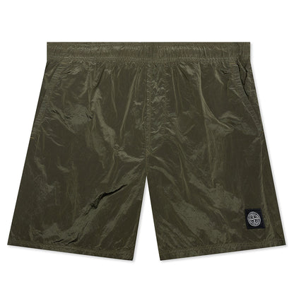 Nylon Metal Swim Trunks B0943 - Olive