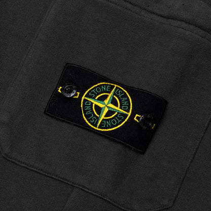 Cotton Fleece Cargo Pants - Black