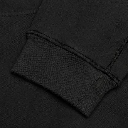 Cotton Fleece Cargo Pants - Black
