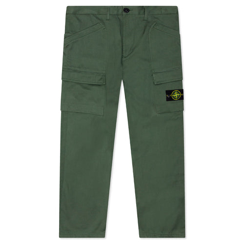 Straight Fit Cargo Pants - Olive Green