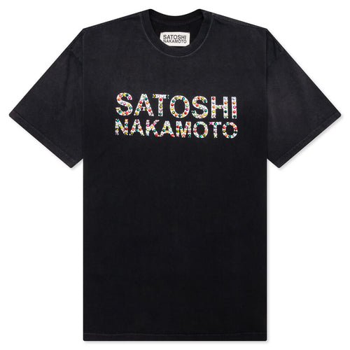 Studded Logo Tee - Washed Black