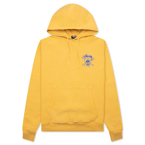 Skull & Bones Pigment Dyed Hoodie - Honey