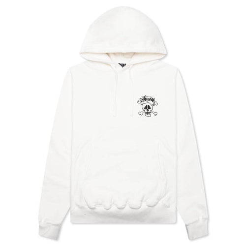 Skull & Bones Pigment Dyed Hoodie - Natural