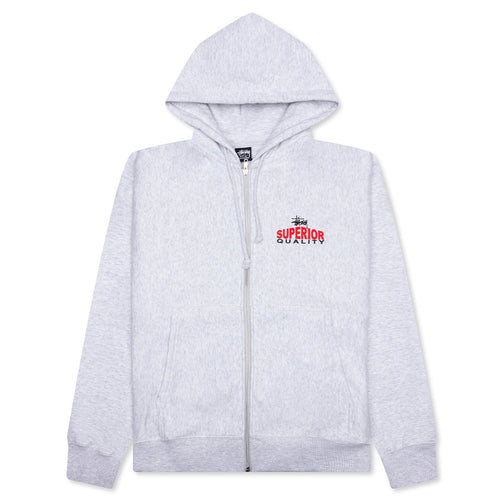 Superior Quality Zip Hoodie - Ash Heather