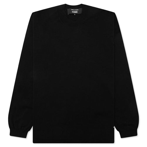 Crewneck Knitted Sweater - Black