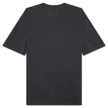 Number Logo Cotton T-Shirt - Washed Black