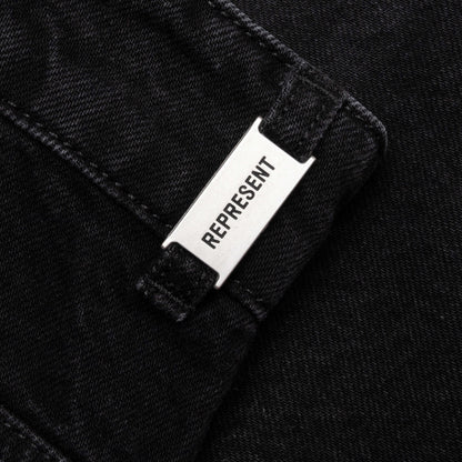 Tailored Denim Shorts - Black