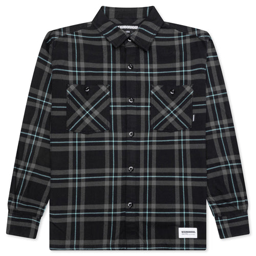 Tartan Check Shirt LS - Black