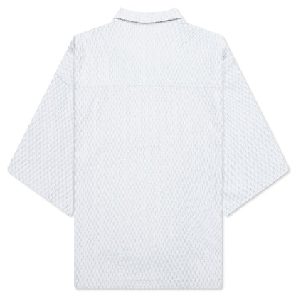 Textured Knit Quarter Zip - Grey