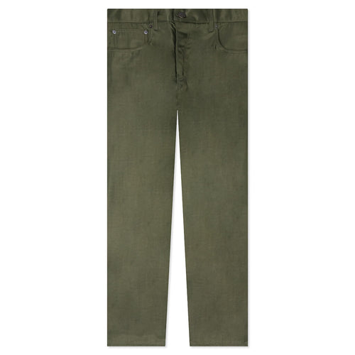 Textured Nylon 5-Pocket Pant - Military