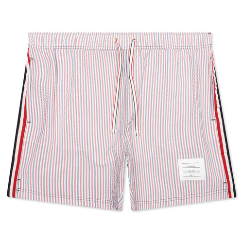 Drawcord Waist Swim Short - Red/White/Blue