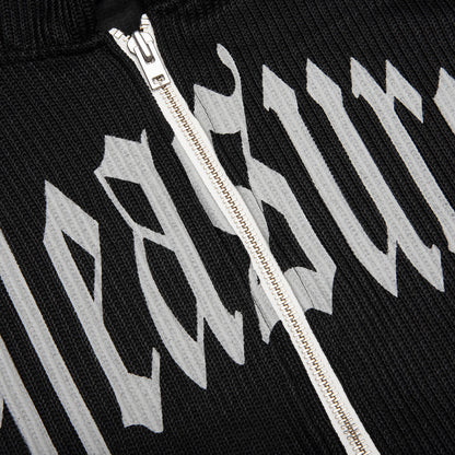 Twitch Knitted Zip Hoodie - Black