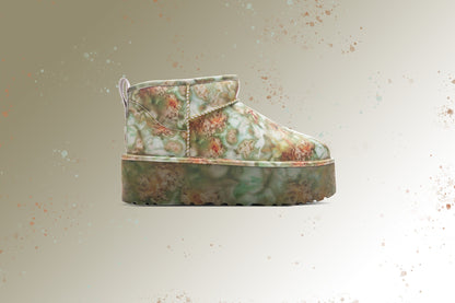 UGG x Collina Strada Classic Ultra Mini Platform - Green Floral