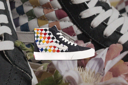 Sk8-Hi VLT LX "Pride" - Woven Leather Rainbow