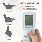 Electric Power Lift Recliner Chair with Heat, Massage and Remote Control – Dark Grey Faux Leather