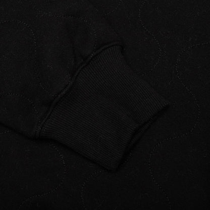 Wave Quilted Hoodie - Black