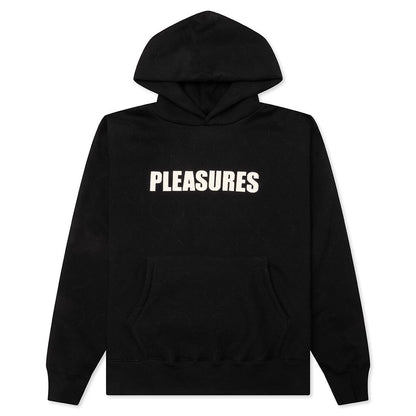 Wave Quilted Hoodie - Black