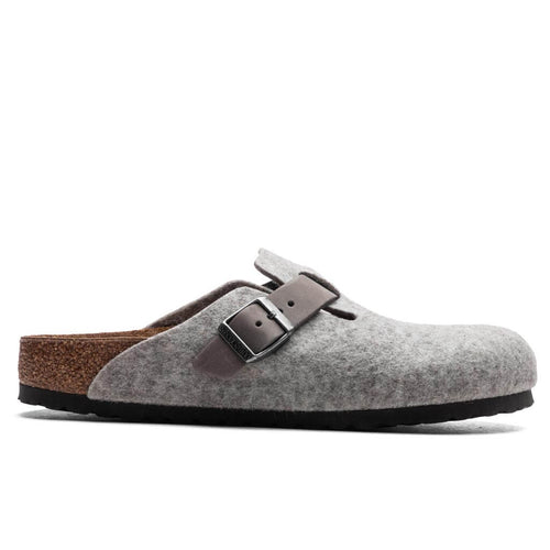 Women's Narrow Boston Leather - Light Grey