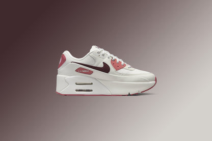 Women's Air Max 90 LV8 SE 'Valentines Day' - Sail/Dark Team Red/Soft Pink