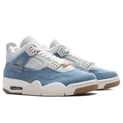 Women's Air Jordan 4 Retro Tex 'Worn Blue' - Sail/Gum Light Brown/Worn Blue