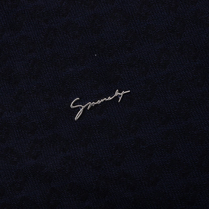 Zipped Hoodie In Monogram 72 Jacquard - Black/Navy