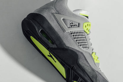 Air Jordan 4 Retro "Neon" (GS) - Cool Grey/Volt/Wolf Grey/Anthracite