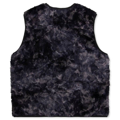 Novelty Dyed Fur Sunflower Tactical Vest - Black