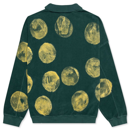 Novelty Spray French Terry Polo - Green