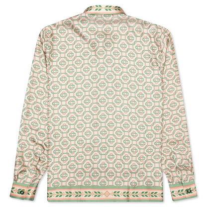 Printed L/S Silk Shirt - Laurel Monogram Light