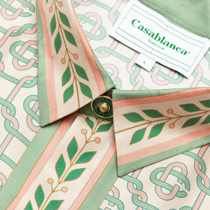 Printed L/S Silk Shirt - Laurel Monogram Light
