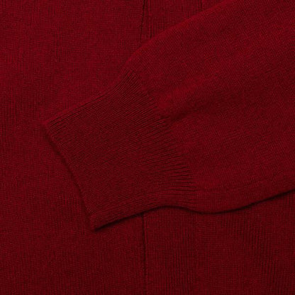 Double Heart Cardigan - Burgundy