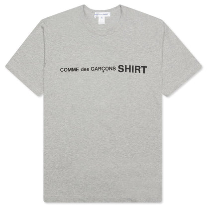 Comme Des Garcons SHIRT Front Logo S/S Tee - Grey