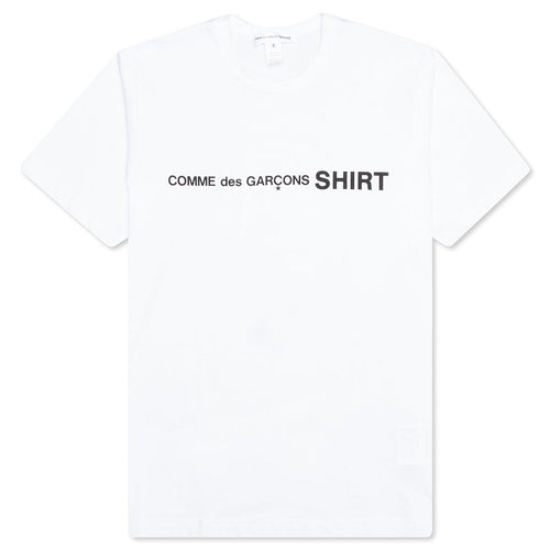 Comme Des Garcons SHIRT Front Logo S/S Tee - White