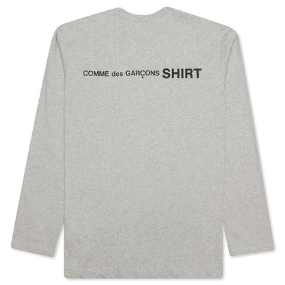 Comme Des Garcons SHIRT Rear Logo L/S Tee - Grey