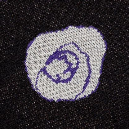 Botanical Knitted Sweater - Black