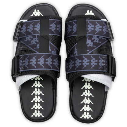 222 Banda Mitel 1 Sandals - Black/Grey