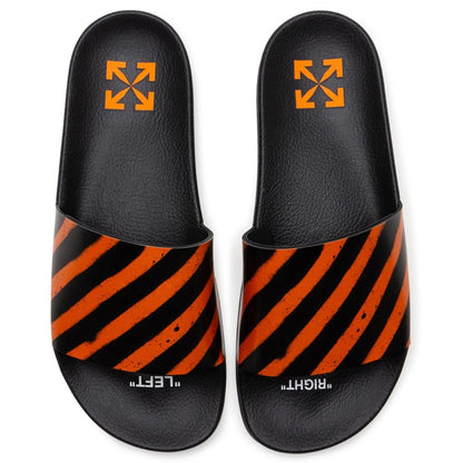 Spray Stripes Slider - Black/Orange