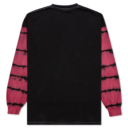 Outline L/S T-Shirt - Black/Maroon