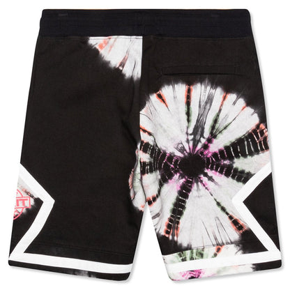 Floral Tie Dye Short - Black
