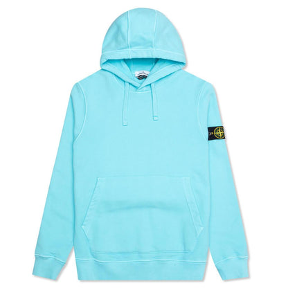 Cotton Hooded Sweatshirt - Aqua