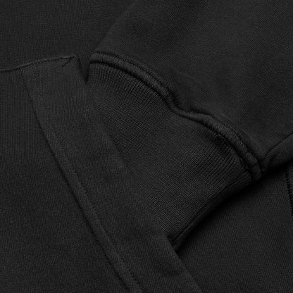 Cotton Hooded Sweatshirt - Black