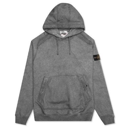 Dust Color Treatment Hoodie - Black Melange