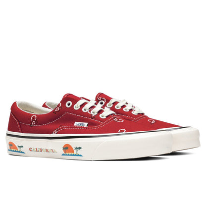 OG Era LX "Paisley" - Pompeian Red/White