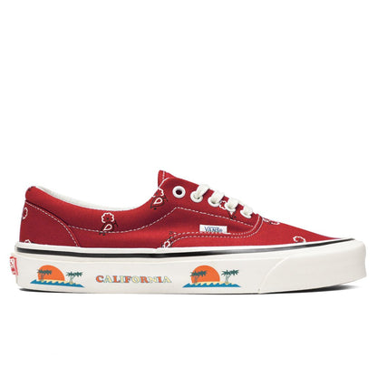 OG Era LX "Paisley" - Pompeian Red/White